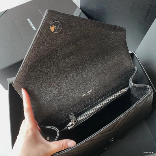 Rep ladies REP YSL Medium leather shoulder bag-24*17*6.5cm 0715